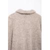 imageCHARTOU Womens Winter Faux Fur Knit Cardigan Jacket Elegant Floral Button Lapel Long Sleeve Sweater CoatsKhaki