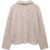 imageCHARTOU Womens Winter Faux Fur Knit Cardigan Jacket Elegant Floral Button Lapel Long Sleeve Sweater CoatsKhaki