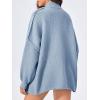 imageCardigan Sweater for Women Oversized Button Down Lantern Sleeve Open Front Cardigan Knit OutwearBlue