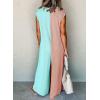 imageCHARTOU Loose Striped Wide Leg Jumpsuit for Women Summer Comfy Sleeveless Romper Baggy OverallBlue