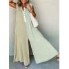 imageCHARTOU Loose Striped Wide Leg Jumpsuit for Women Summer Comfy Sleeveless Romper Baggy OverallGreen