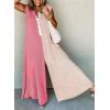 imageCHARTOU Loose Striped Wide Leg Jumpsuit for Women Summer Comfy Sleeveless Romper Baggy OverallPink