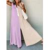 imageCHARTOU Loose Striped Wide Leg Jumpsuit for Women Summer Comfy Sleeveless Romper Baggy OverallPurple