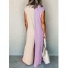 imageCHARTOU Loose Striped Wide Leg Jumpsuit for Women Summer Comfy Sleeveless Romper Baggy OverallPurple