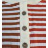 imageCHARTOU Loose Striped Wide Leg Jumpsuit for Women Summer Romper Flowy Pants Comfy Sleeveless Button Baggy OverallsBrown