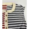 imageCHARTOU Loose Striped Wide Leg Jumpsuit for Women Summer Romper Flowy Pants Comfy Sleeveless Button Baggy OverallsGrey