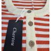 imageCHARTOU Loose Striped Wide Leg Jumpsuit for Women Summer Romper Flowy Pants Comfy Sleeveless Button Baggy OverallsSolid Orange