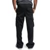 imageCHARTOU Men Casual Straight Leg Elastic Waist Lounge Pants Cargo Sweatpants with Pockets DrawstringBlack