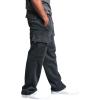imageCHARTOU Men Casual Straight Leg Elastic Waist Lounge Pants Cargo Sweatpants with Pockets DrawstringDark Grey