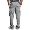 imageCHARTOU Men Casual Straight Leg Elastic Waist Lounge Pants Cargo Sweatpants with Pockets DrawstringLight Grey