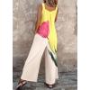 imageCHARTOU Summer Casual Boho Jumpsuits for Women Loose Wide Leg Overalls Floral Printed Baggy RomperApricot