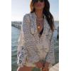 imageCHARTOU Women 2 Piece Beach Short Sets Floral Tie Front Tunic Shirt Dress Satin Boho Shorts Vacation OutfitsBlack