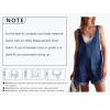 imageCHARTOU Women Casual Denim Short Overalls Rolled Cuff Barrel Shorts Jumpsuit RompersDark Blue