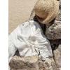 imageCHARTOU Women Cotton Linen Two Piece Outfits Tie Front Shirt and Ruffle Shorts Matching Lounge SetsApricot
