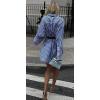 imageCHARTOU Women Oversized Shirt Dress Striped Long Sleeve Button Down Blouse DressesBlue