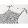 imageCHARTOU Women Oversized Summer Casual Stripes Cargo Jumpsuit Wide Leg Bib Overall Striped Linen Pants Dungarees PocketGrey Stripe