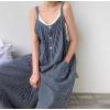 imageCHARTOU Women Summer Baggy Striped Jumpsuit Sleeveless Wide Leg Pants Romper OutfitsBlue