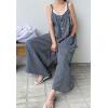 imageCHARTOU Women Summer Baggy Striped Jumpsuit Sleeveless Wide Leg Pants Romper OutfitsBlue