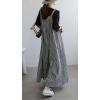 imageCHARTOU Women Summer Baggy Striped Jumpsuit Sleeveless Wide Leg Pants Romper OutfitsPlaid