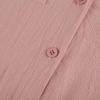 imageCHARTOU Women Summer Cotton Linen Button Down Shirt Dress Gauze Short Sleeve Shift Dress Seersucker Flowy Cover Ups PocketsPink