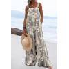 imageCHARTOU Women Wide Leg Jumpsuit Floral Sleeveless Romper Hippie Pants Boho Summer Flowy Jumpsuit Cargo Overall PocketFloral 3