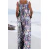 imageCHARTOU Women Wide Leg Jumpsuit Floral Sleeveless Romper Hippie Pants Boho Summer Flowy Jumpsuit Cargo Overall PocketFloral 6