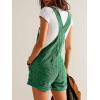 imageCHARTOU Womens Bib Corduroy Overalls Shorts Jumpsuit Adjustable Strap Romper Roll Up Shortalls with PocketsGreen