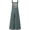 imageCHARTOU Womens Loose Strap Sleeveless Wide Leg Jumpsuit Bib Overalls Pocket Button One Piece OutfitsBlue Green