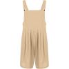 imageCHARTOU Womens Summer Casual Short Overall Cotton Linen Romper Shortalls Jumpsuit ShortsApricot