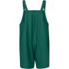imageCHARTOU Womens Summer Casual Short Overall Cotton Linen Romper Shortalls Jumpsuit ShortsDark Green