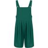 imageCHARTOU Womens Summer Casual Short Overall Cotton Linen Romper Shortalls Jumpsuit ShortsDark Green