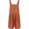imageCHARTOU Womens Summer Casual Short Overall Cotton Linen Romper Shortalls Jumpsuit ShortsRusty Red