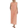imageCHARTOU Womens Summer Loose Stripes Overalls Cap Sleeve One Piece Jumpsuit Buttons Wide Leg Pants RomperRed