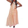 imageCHARTOU Loose Striped Wide Leg Jumpsuit for Women Summer Romper Flowy Pants Comfy Sleeveless Button Baggy OverallsSolid Orange