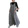 imageCHARTOU Women Summer Baggy Striped Jumpsuit Sleeveless Wide Leg Pants Romper OutfitsPlaid
