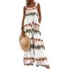 imageCHARTOU Women Wide Leg Jumpsuit Floral Sleeveless Romper Hippie Pants Boho Summer Flowy Jumpsuit Cargo Overall PocketFloral 10