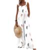 imageCHARTOU Women Wide Leg Jumpsuit Floral Sleeveless Romper Hippie Pants Boho Summer Flowy Jumpsuit Cargo Overall PocketFloral 13