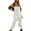imageCHARTOU Womens Fleece Bib Overalls Jumpsuits Cargo Loose Long Romper Jogger Boyfriend Harem Pants BaggyBeige