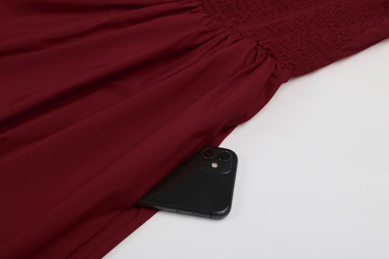 imageCHARTOU Womens Spaghetti Strap Midi Dress Sleeveless Square Neck Dress Floral Split Cottagecore DressRed