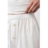 imageCHARTOU Women Flowy Wide Leg Palazzo Carpi Pants with Pockets Lightweight Crop PantsWhite