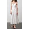 imageCHARTOU Women Flowy Wide Leg Palazzo Carpi Pants with Pockets Lightweight Crop PantsWhite
