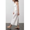 imageCHARTOU Women Flowy Wide Leg Palazzo Carpi Pants with Pockets Lightweight Crop PantsWhite