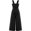 imageCHARTOU Womens Comfy Sleeveless Ruched Smock High Waist WideLeg Palazzo Pants JumpsuitBlack