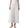 imageCHARTOU Women Flowy Wide Leg Palazzo Carpi Pants with Pockets Lightweight Crop PantsWhite