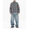 imageCHARTOU Mens Stand Collar Cardigan Fall Winter Thick Button Down Sweater Rib Knit Jacket with PocketsGrey