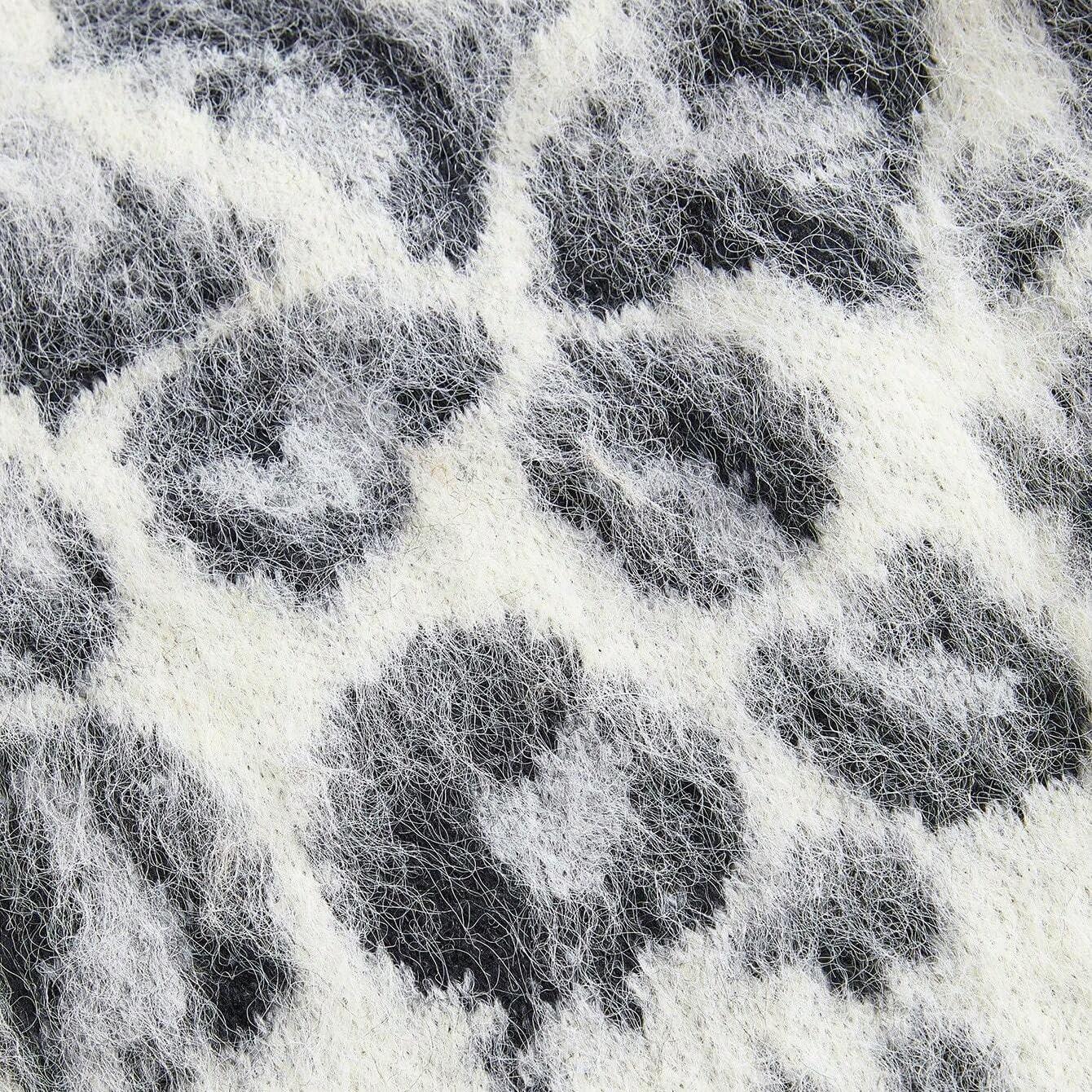 imageCHARTOU Women Fuzzy Leopard Knit Pullover Sweater Fall Winter Oversized Turtleneck Long Sleeve Jumper TopsWhite