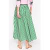 imageCHARTOU Women Casual Stripe Skirt Back Elastic Waist Long Flowy A Line Skirt with PocketsGreen