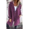 imageCHARTOU Women Long Cardigan Notched Collar Button Down Loose Fit Knit Blazer Sweater JacketPurple