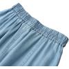 imageCHARTOU Women Lightweight Denim Skirt Ruffle Pleated A Line Skirt Elastic Waist Jean Skirt Flowy Midi SkirtLight Blue
