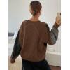 imageCHARTOU Women Causal V Neck Pullover Sweater y2k Argyle Plaid Sweater Preppy Style Knitwear TopsGrey